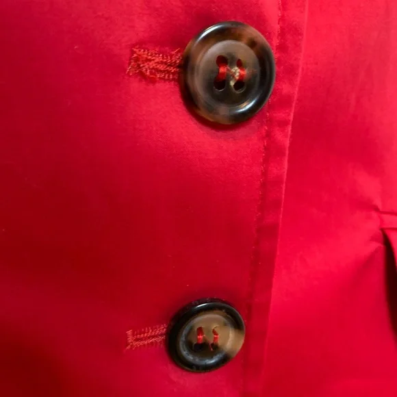 Oui Buttoned Red Jacket - Picture 4 of 5